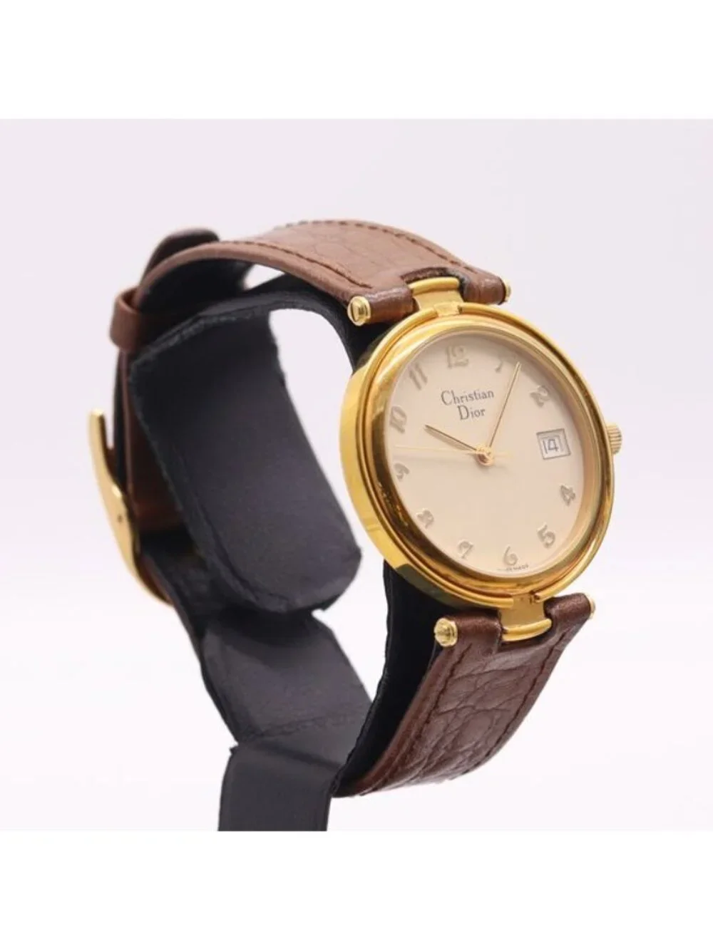 Dior Box Included Quartz Date Ivory Dial Watch